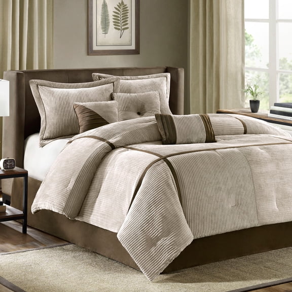 Madison Park 7 Piece Micro Corduroy Comforter Set