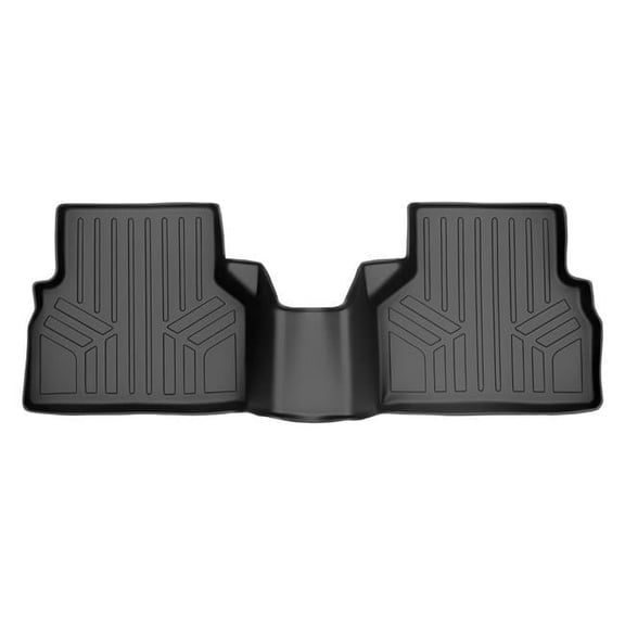 SMARTLINER Custom Fit Floor Mats 2nd Row Liner Black Compatible With 2015-2018 Audi Q3