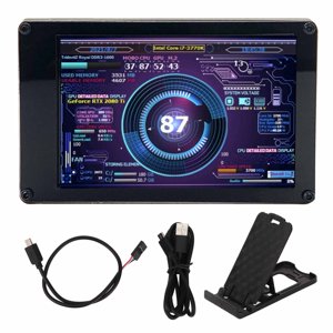 Moniteur de temps d'ordinateur, réglable en luminosité DIY Thème Multi System Support PC Affichage du panneau de capteur pour