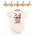thumbnail image 3 of Easter Bunny Bubble Gum Bodysuit for Baby Girls Spring Holiday Cute Rabbit with Glasses Toddler One-Piece Natural Bodysuit 6 Months, 3 of 3