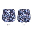 thumbnail image 3 of Gukieu crystal cool Skull flower Print Women's Sports Shorts with Drawstring Elastic Waistband for Running, Yoga, Fitness-X-Large, 3 of 7