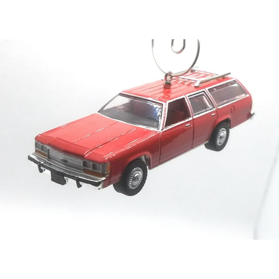 Christmas Ornament for 1989 Ford LTD Crown Victoria Station Wagon Red