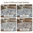 thumbnail image 7 of ODIKA 6'x9' Washable Area Rug Front Fluid Door Subtle Drifting Motifs Bedside Beige Ru Skid for Queen Size Bedroom, Under Bed, Master Suite, Easy Care, Non-Shedding, 7 of 7
