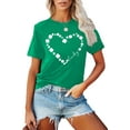 thumbnail image 6 of St. Patrick's Day Shirts for Women Shamrock Heart Graphic Tees St Patty's Lucky T-Shirt Irish Tops, 6 of 6