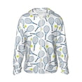 thumbnail image 1 of Balery Tennis Rackets And Balls Sudadera ligera de manga larga con capucha y protección solar UPF 50+ para hombre y mujer, ideal para pesca y running-XX-Large, 1 of 7
