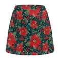 thumbnail image 5 of Yuyamidu Poinsettia Golf Skorts for Woman with Pocket Christmas Tennis Athletic Skirt Lightweight Running Skort Casual Stretchy Workout Sports Skorts Size L, 5 of 8