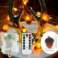 thumbnail image 4 of Cadena de luces LED 30 LED Luces de bellota Cadena de luces de hadas alimentadas por batería de 9.8 pies con control remoto para Acción de Gracias Dormitorio de otoño Navidad Decoración de árbol de otoño de Halloween brillar Electrónica, 4 of 5