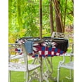 thumbnail image 3 of Fsddascl Daisy Floral Outdoor Tablecloth - 60 Inch Round Dining Table Cover, Vintage Wood Grain Red Blue Plaid Waterproof Outdoor Table Cloth with Umbrella Hole & Zipper for Picnic/Patio/Party, 3 of 7