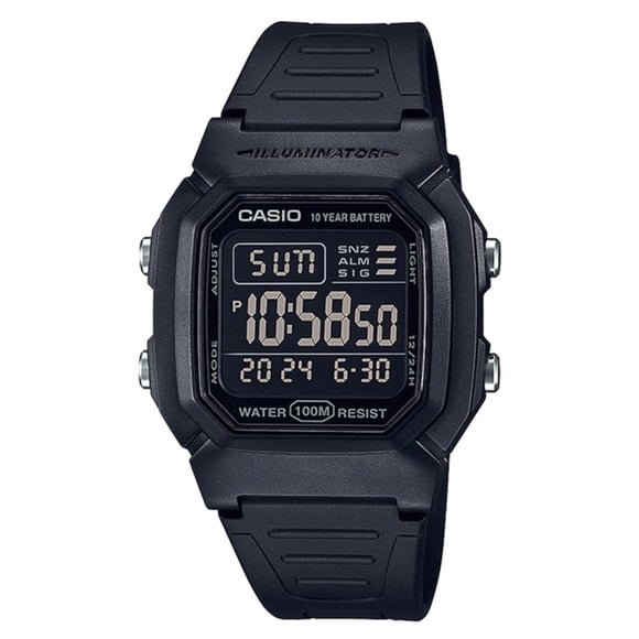 Reloj CASIO W-800H-1BVCF Illuminator Retro Dual Time(Doble Hora)-Negro negro 44 mm Casio W-800H-1BVCF