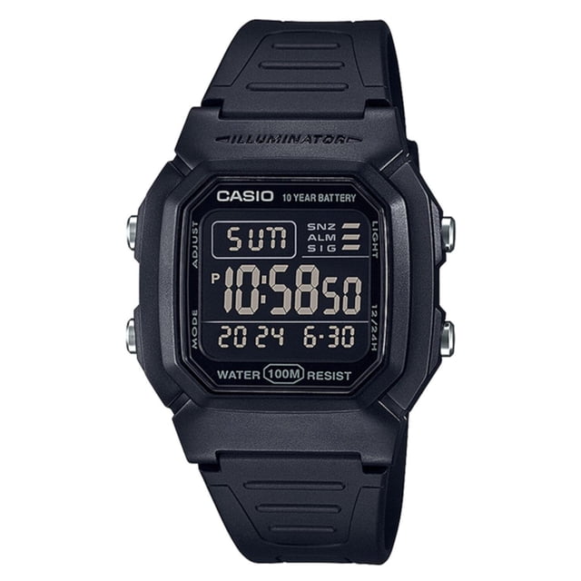 Reloj CASIO W-800H-1BVCF Illuminator Retro Dual Time(Doble Hora)-Negro negro 44 mm Casio W-800H-1BVCF
