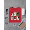 thumbnail image 3 of Farm Animals Xmas - Santa Hat Festive T-shirt Men's, 3 of 4