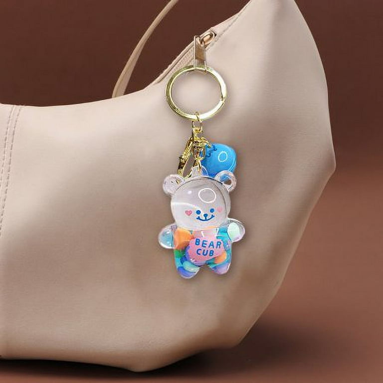 kieques Cute Diamond Bear Keychains for Women、Kids、Girls，Key Chain for Car  Keys、Handbags、Backpack、Wallet，Personalized Funny