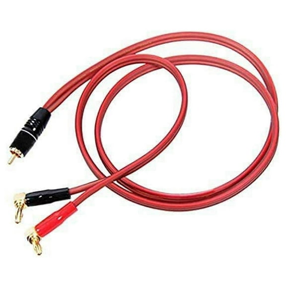 Banana Plug to RCA Speaker Cable,Speaker Wire RCA Male to Banana Plugs(2Banana) 4N OFC HiFi Speaker