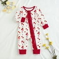 thumbnail image 5 of MEZZALL Toddler Valentine's Day Baby Girls Long Sleeve Romper Jumpsuit With Heart Balloon Print Lace Trim Zipper Front Onesie Holiday O-Neck Spring Child One-Pieces, 5 of 5