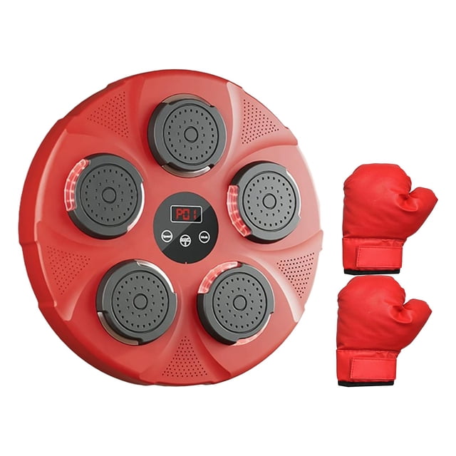 Máquina de entrenamiento de boxeo musical, objetivo de pared electrónico de boxeo, entrenador de boxeo rítmico de montaje en pared recargable para el con guantes para adultos