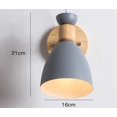 thumbnail image 1 of ZHAOCHENG Lámpara de pared creativa moderna, lámpara de pared de madera gris, lámpara de pared de estilo art déco nórdico simple para dormitorio, sala de estar, habitación de los niños, comedor, pasil, 1 of 4