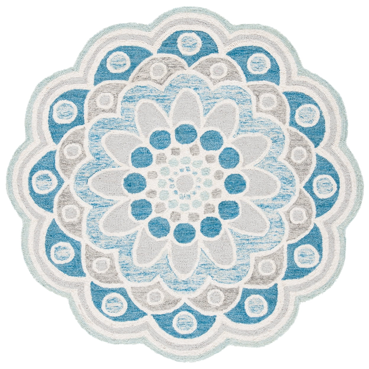 SAFAVIEH Novelty NOV101A Handmade Grey / Blue Rug