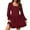 Red, variant on HJYCHN Elegant Women's Long Sleeve Square Neck Backless Chiffon Midi Dress with Frilled Detail for Casual Sophistication Red M