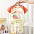 thumbnail image 2 of Kogui Pajamas for Toddler Girls Girls Pajamas 2-Piece Pjs Set Kids Short Sleeve and Pants Jammies Casual Wear Girls Sleepwear Lounge Clothes 2T 3T (Dark Blue,2-3 Years), 2 of 6