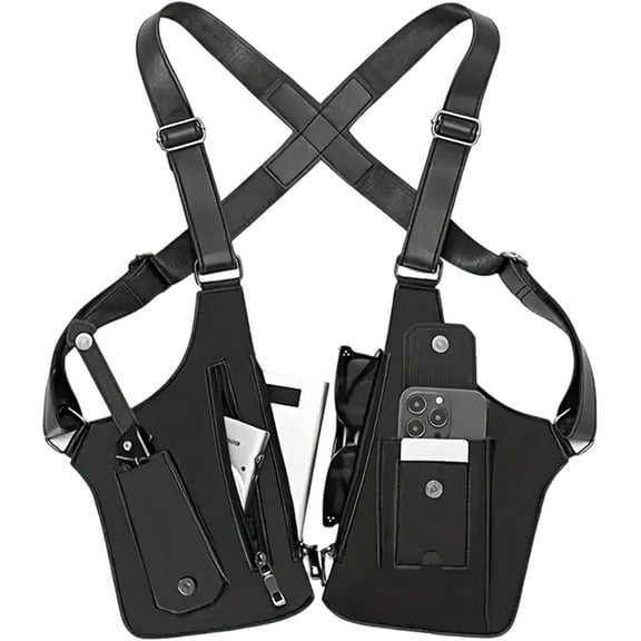 Shoulder Bag for Men Premium PU Leather Adjustable Strap Anti-Theft