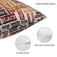 thumbnail image 3 of Pofeuu Hand Drawn Vintage Coffee Print Double-sided plush pillowcase Square Throw Pillow Covers Pillows Cover for Living Room Bedroom Sofa Couch Cushion Cover（No pillow core）-18"x18", 3 of 7