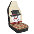thumbnail image 2 of Psesaysky Christmas Front Car Seat Covers with Snowman Pattern, 2 Piece Stretchy Polyester Protector for Suvs and Trucks, 2 of 12
