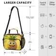 thumbnail image 3 of 6L Leakproof Lunch Tote with Thermal Lining Lunch Bag Picnic Cooler Bag Yellow Pineapple, 3 of 9