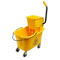 Staples Coastwide Professional Bucket & Side-Press Wringer 35 Qt. Yellow/Black (CW21871)