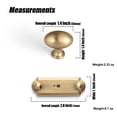 thumbnail image 2 of Goo-Ki Oval Champagne Bronze Cabinet Knobs with Square Backplate, Zinc Alloy Cabinet Handles Hardware for Cupboard,Dresser & Drawer, 6 Packed, 2 of 7