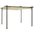 thumbnail image 2 of Outsunny 11.5'x11.5' Retractable Patio Gazebo Pergola, UV Resistant, Beige, 2 of 9
