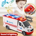 thumbnail image 2 of NETNEW Ambulance Toy Car with Light & Siren Sound Effects - Friction Powered Wheels & LED Lights Toys for Boys 3-6 Years, 2 of 7