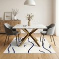 thumbnail image 3 of ODIKA 5'x7' Ivory Abstract Au Naturale Bath Washable Area Rug Modern Minimalist Waves And Swirls For A Serene Ambiance for Guest Room, Lounge, Apartment, Non-Slip Low Profile, Stain Resistant, 3 of 7