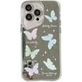 thumbnail image 6 of Designed for iPhone Case,Cute Cartoon Butterfly Pattern Mirror Silicone with Glitter Camera Lens Protection Shockproof Cover Phone Case (iPhone 12 Pro Max,Large), 6 of 6