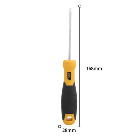 

Slotted Torpedo Handle Screwdriver Various Sizes Are Available Official Authorization Hand Tools Black and Yellow 3X75mm
