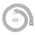 thumbnail image 4 of 20mm Punk Hip Hip Iced Out Miami Cuban Link Chain Choker Necklace Bicolor Rhinestones Paved Heavy Chunky Neck Jewelry Accessory, 4 of 6