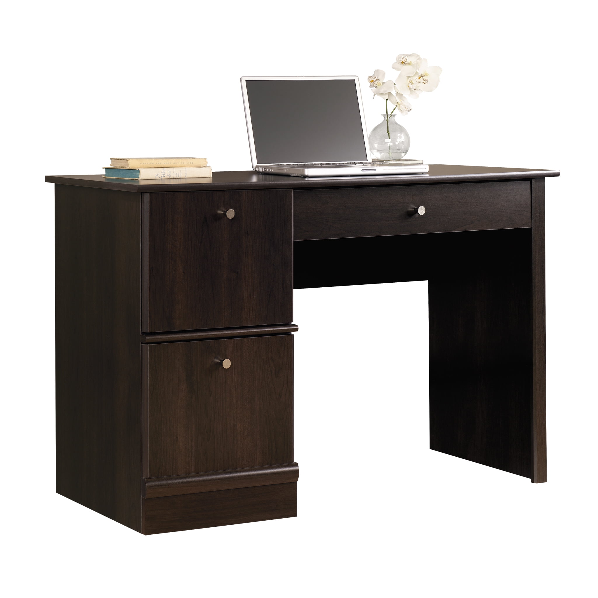 Sauder Computer Desk Cinnamon Cherry Finish Walmart Com