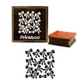 thumbnail image 1 of Printtoo Square Wooden Rubber Stamp Ribbon Clipart Pattern Scrap-booking Stamps-4 x 4 Inches, 1 of 2
