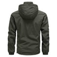 thumbnail image 5 of Brondbend Mens Waterproof Rain Jacket Men's Solid Color Thin Drying Windbreaker Outdoor Sports Jacket Oversized Fall Winter Casual Versatile Workout Outerwear,Army Green, 5 of 7