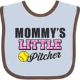 thumbnail image 3 of Inktastic Mommys Little Pitcher Softball Girls Baby Bib, 3 of 4