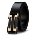 thumbnail image 1 of Cinturón de cuero de lujo ligero con hebilla automática para hombre, cinturón de vestir interior, informal, de negocios, combina con todo, 1 of 1