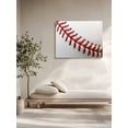 thumbnail image 4 of Baseball Wall Art for Living Room,Canvas Picture Wall Decor for Bathroom Bedroom,Red White Texture Sports Ball Minimalist Painting Artwork for Office Kitchen Hallway Dining Room Home Decor 12"x16", 4 of 7