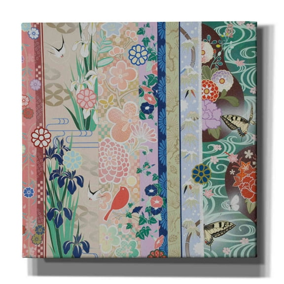 Epic Graffiti 'Kimono Pattern' by Zigen Tanabe, Canvas Wall Art, 26"x26"