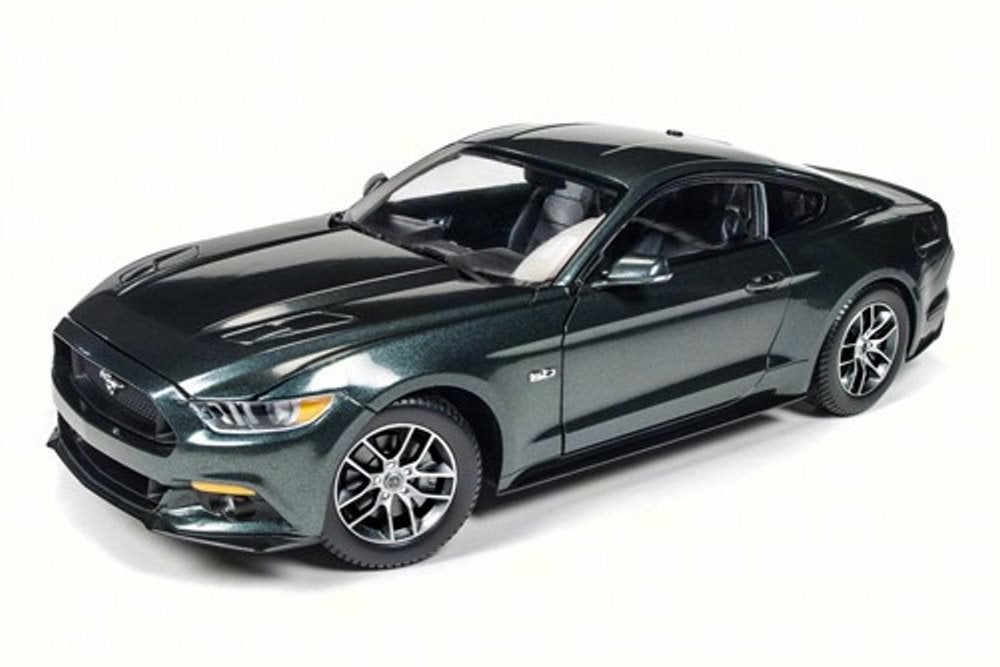 2015 Ford Mustang GT Hard Top, Guard Green - Auto World AW225 - 1/18 ...