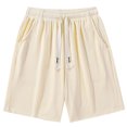 thumbnail image 2 of Men Solid Color Casual Fashion Loose Elastic Waist Pockets Exercise Shorts Pants, 2 of 8