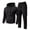 Black, variant on GrmtClth Tracksuit Sets For Men Lightweight Solid Tone Hoodie Relax Open Bottom Cargo Jogger Pants 2 Piece Breathable Daily Vacation Athletic Matching Outfit Black 3XL