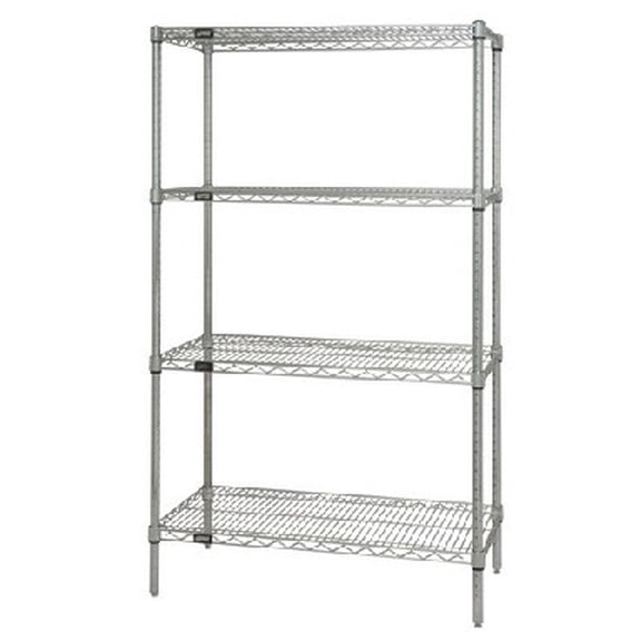 Quantum 21W X 24"L X 63"H Wireless Shelving Unit - Chrome Model Wr63-2124C