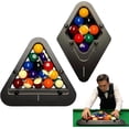 thumbnail image 1 of Billiard Pool Rack System, Adjustable Solid Wood Triangle & Diamond Rack, Gap-Free Precision for 8 Ball&9 Ball, Heavy Duty Accessory, 1 of 6