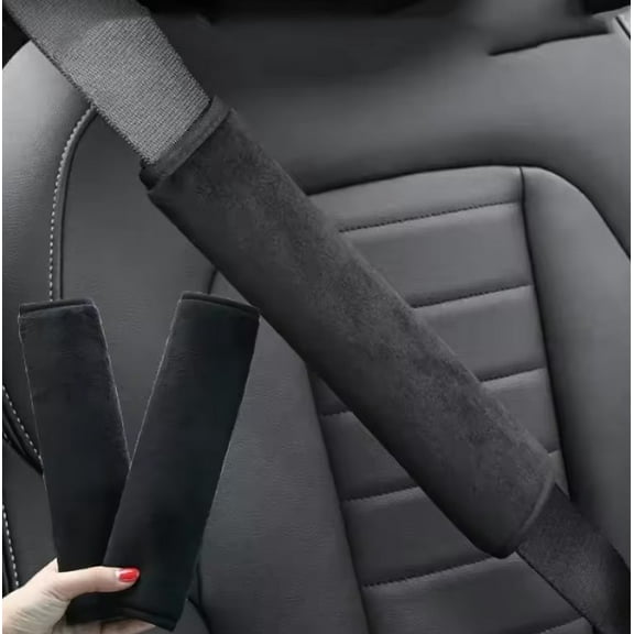 1 pair of Premium Black Seatbelt Cover Pad
