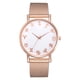thumbnail image 1 of LVPAI Reloj de pulsera elegante con movimiento de cuarzo para mujer (oro rosa y blanco), 1 of 1