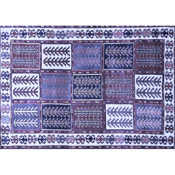 Ahgly Company Indoor Rectangle Persian Blue Traditional Area Rugs, 2' x 3'